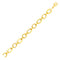 Shiny and Textured Oval Link Bracelet in 14k Yellow Gold